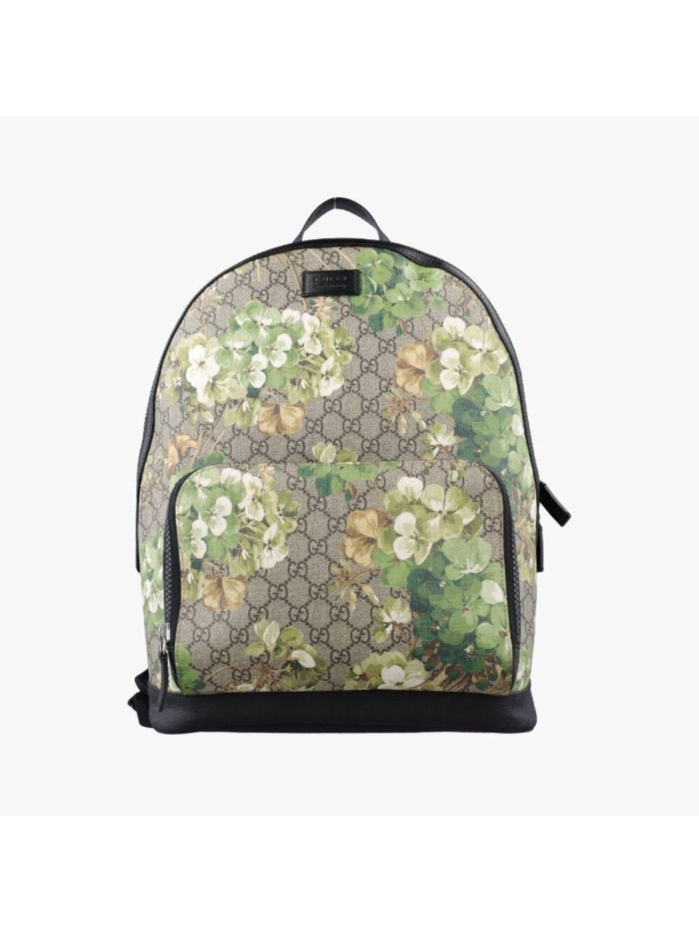 Gucci GG Blooms Black Beige Multi Leather Backpack